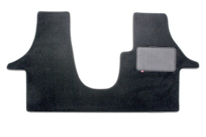 T5 2 plus 1 seat cab mat shown in black Luxury Alpine automotive carpet