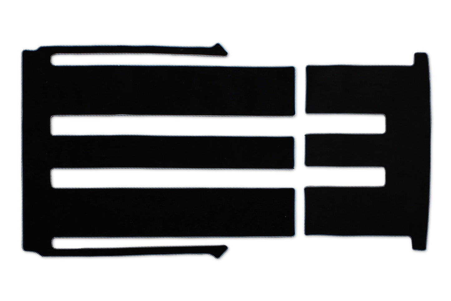 T6 point 1 caravelle passenger and boot area rug set shown in black automotive carpet