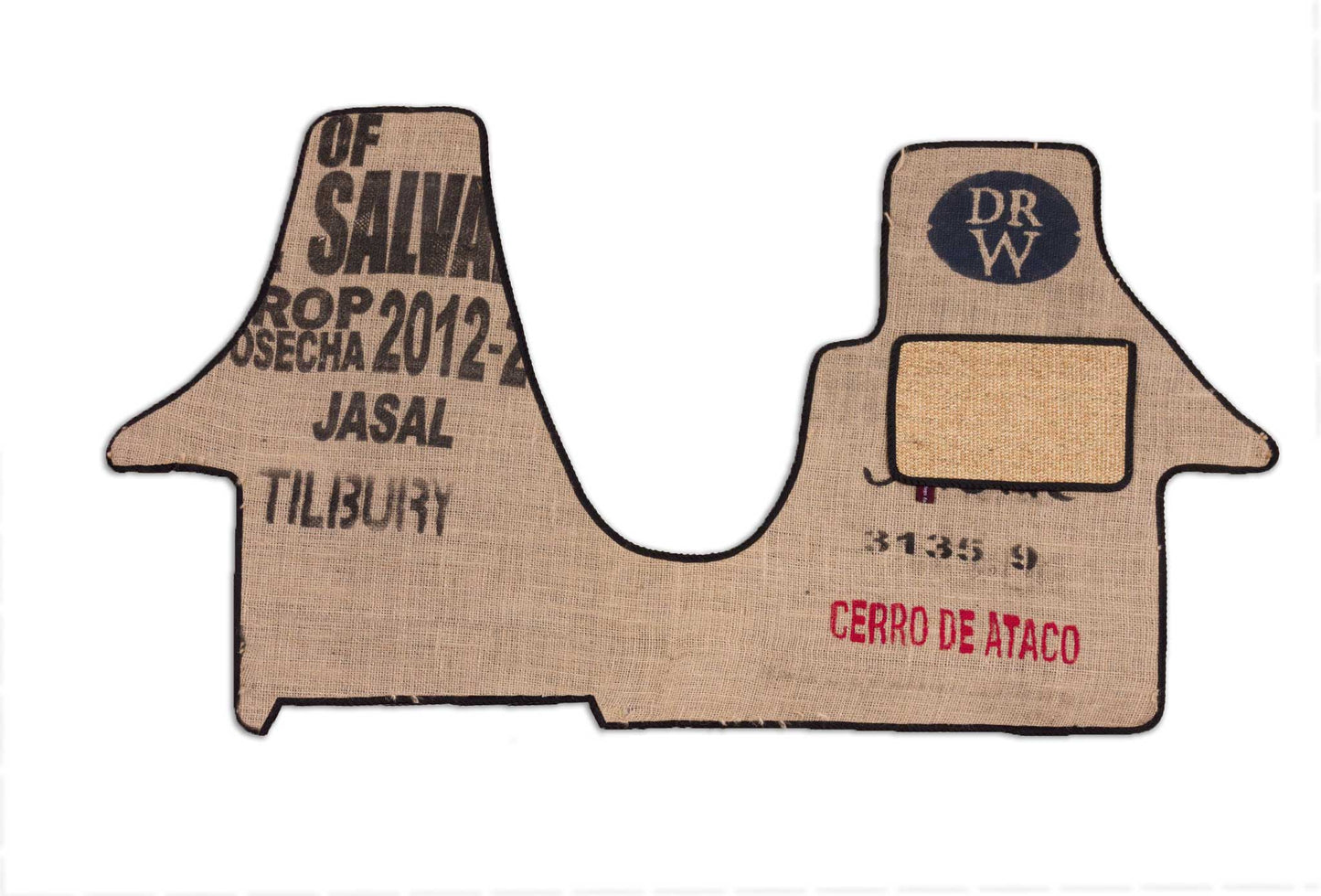 T6 2 plus 1 Kiravan swivel seat cab mat shown in coffee sack material