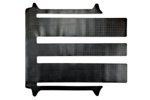Caravelle passenger area mat shown in heavy duty tread plate rubber
