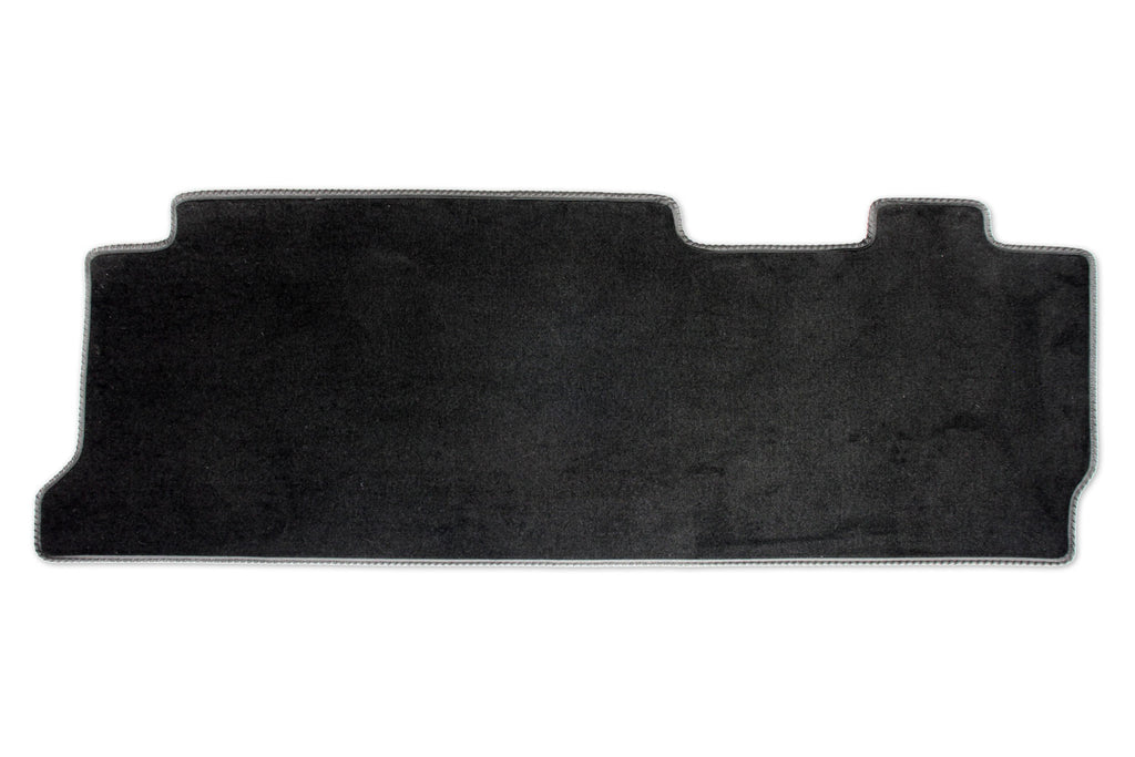 Kombi Transporter rear mat for a 2+1 Seat with double slider door shown in black automotive carpet