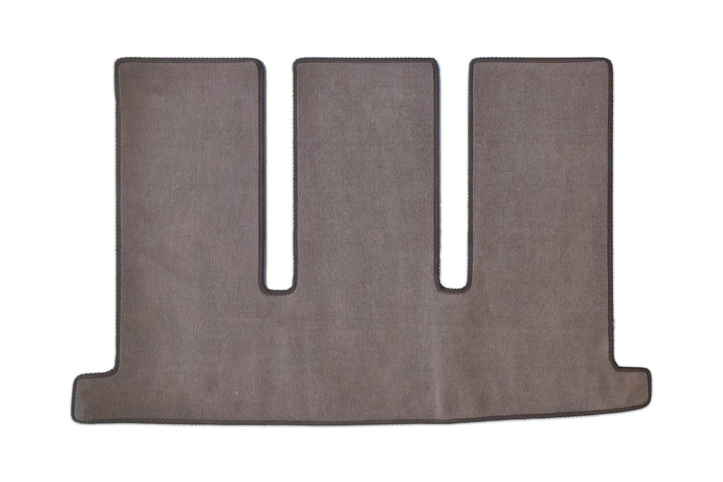 VW California Beach camper boot area mat for 4 rails shown in grey automotive carpet.