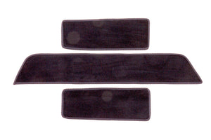 Transporter California side step mat set shown in black automotive carpet