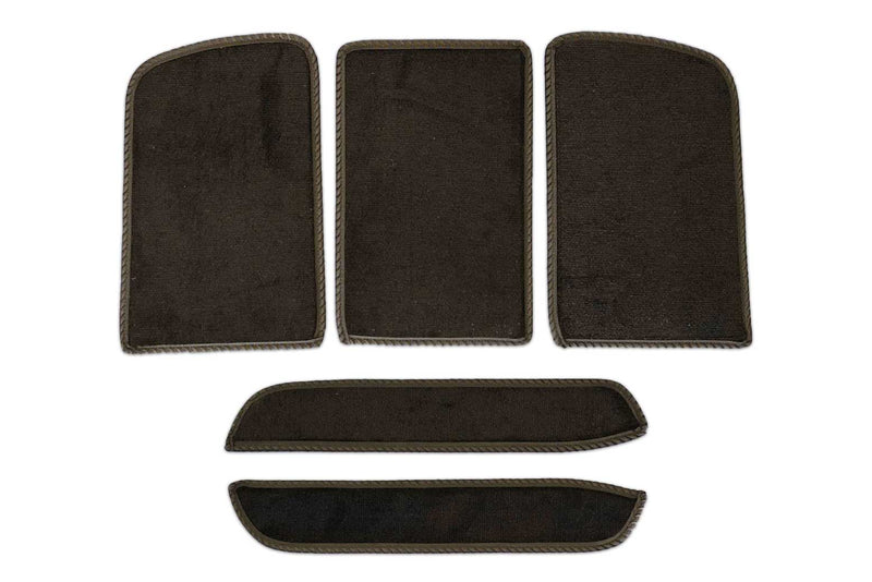 ID Buzz Cargo dash liner mat set shown in black automotive carpet