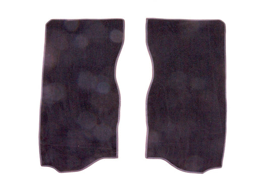 T2 Bay Window Transporter van seat tub mats shown in black automotive carpet