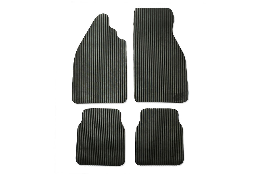 Classic VW Beetle over mat set shown in heavy duty ribbed rubber