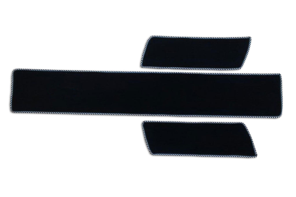 Crafter side step mat set shown in black standard automotive carpet