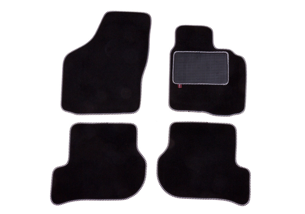 Golf mark 5 overmat set shown in black standard automotive carpet