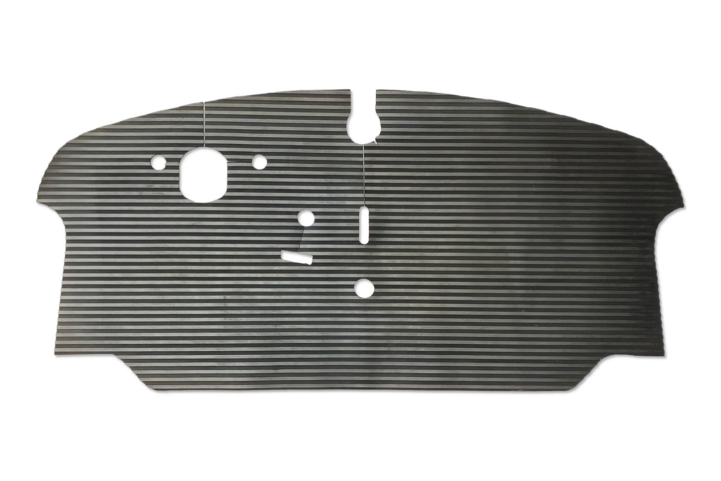 T2 Late Bay Transporter cab mat shown in black ribbed rubber