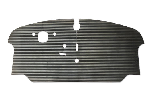 T2 Late Bay Transporter cab mat shown in black ribbed rubber