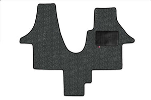 T5 1 plus 1 cab mat shown in grey Luxury Alpine automotive carpet