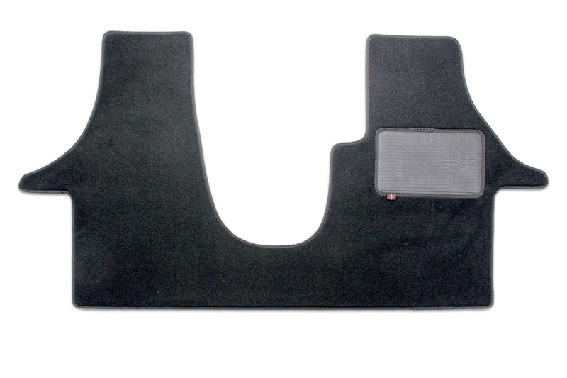 T5 2 plus 1 cab mat shown in black Luxury Alpine automotive carpet