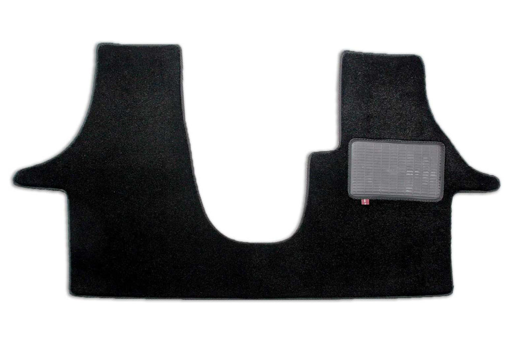 T5 2 plus 1 cab mat shown in black Premium Pearl automotive carpet