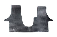 T5 2 plus 1 seat cab mat shown in black heavy duty tread plate rubber