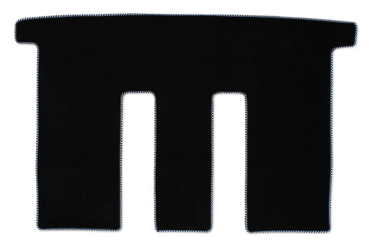 T6 caravelle boot area rug shown in black automotive carpet