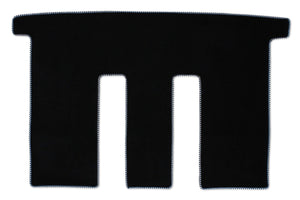 T6 caravelle boot area rug shown in black automotive carpet