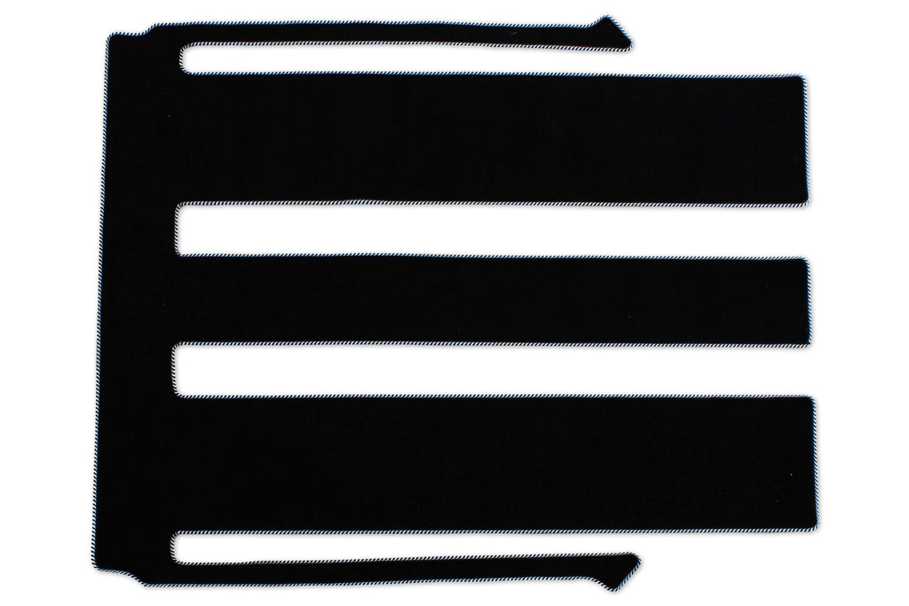 T6 caravelle passenger area rug shown in black automotive carpet