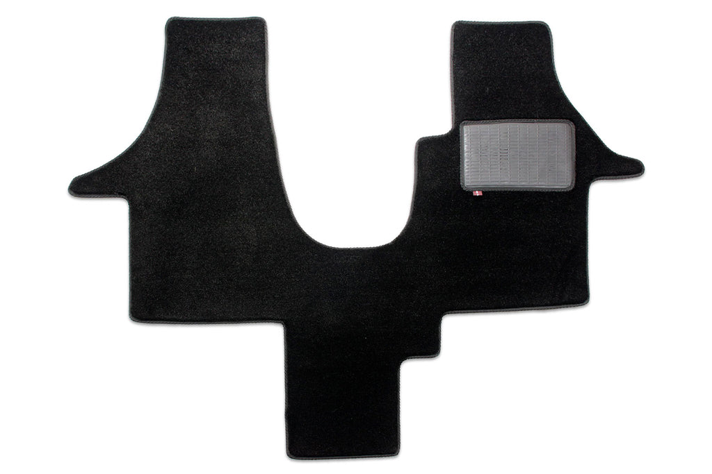 T6 1 plus 1 cab mat shown in black Luxury Alpine automotive carpet