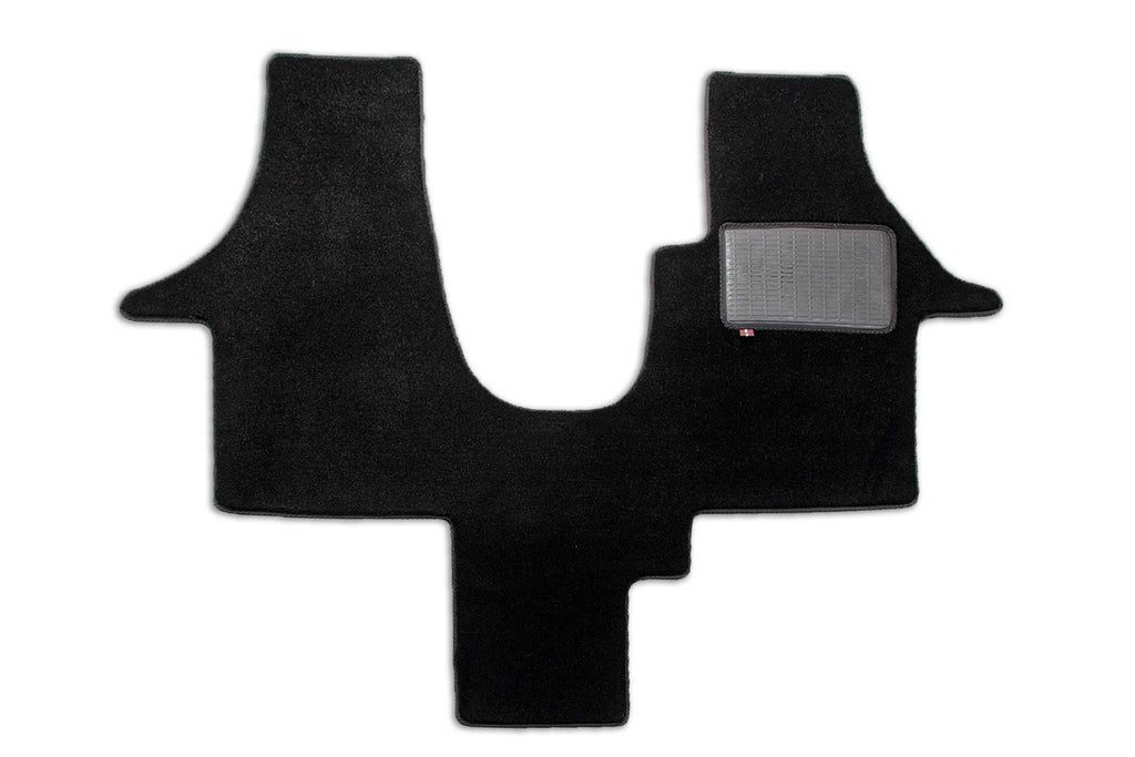 T6 1 plus 1 cab mat shown in black Premium Pearl automotive carpet