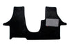 T6 2 plus 1 Kiravan Swivel Seat cab mat shown in black Luxury Alpine automotive carpet