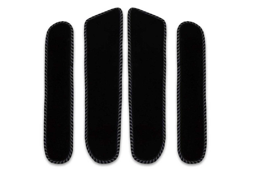 T6 Door Pocket Liner set shown in standard black automotive carpet