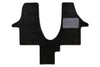 T6 point 1 cab mat for 1 plus 1 seat arrangement shown in black automotive carpet