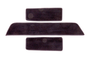 T6 point 1 side step mat set shown in black automotive carpet