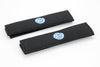 VW logo embroidered on padded seat belt covers.